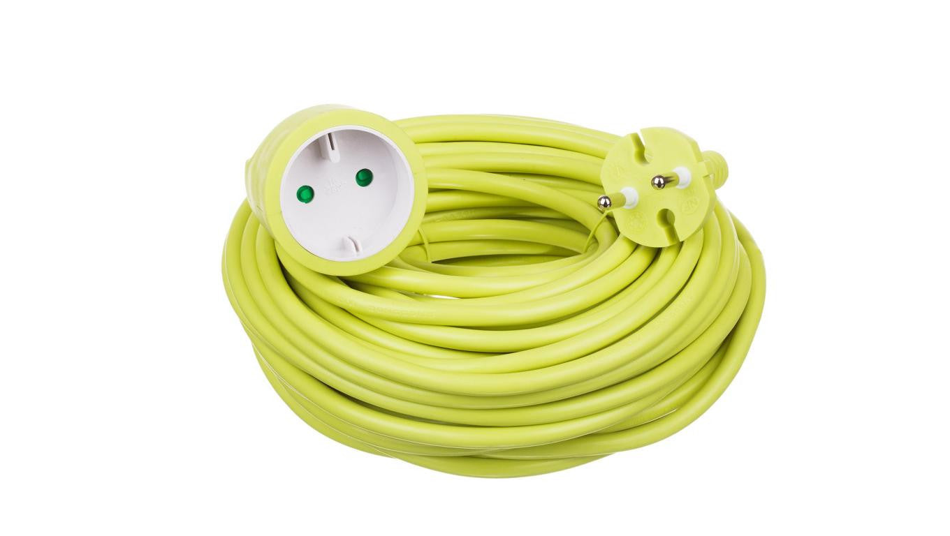 Przedłużacz ogrodowy 20m OWY 2x1,0 H05VV-F lemon 34974