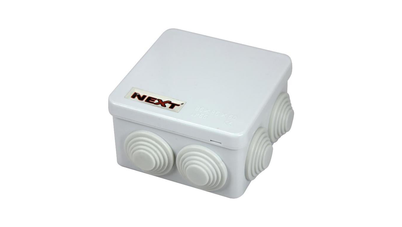 Puszka natynkowa hermetyczna IP55 85x85x50 biała NPH85 04131
