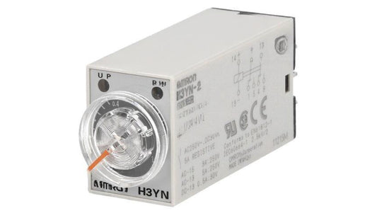 Przekaźnik czasowy 0,1s÷10min DPDT 250VAC/5A 24VDC H3YN-2 DC24