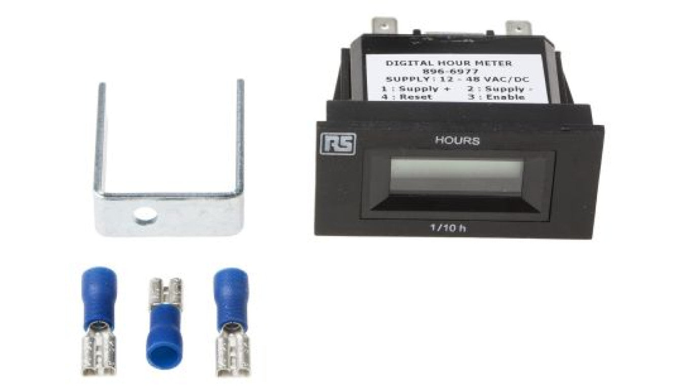 Licznik godzin LCD 6-cyfrowy 12 → 48 V AC/DC RS PRO