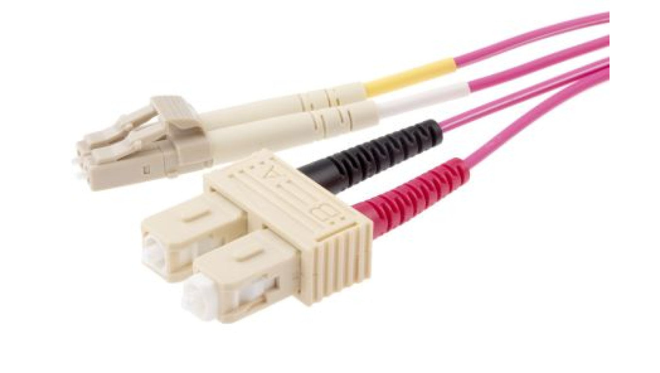 Kabel światłowodowy, średnica: 900μm, OM4 Wielomodowy, Fioletowy, LC/SC