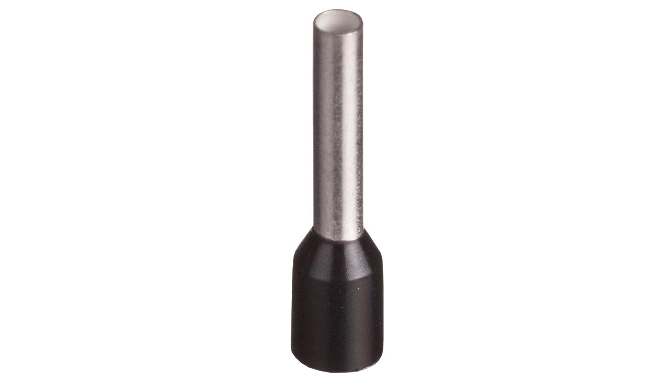 Końcówka tulejkowa izolowana TI 1,5mm2/10mm czarna cynowana TI1,5L10x500 /500szt./