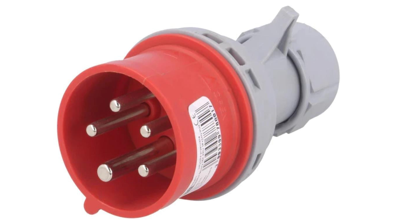 Złącze zasilające AC 3-fazowe wtyk męskie 16A 400VAC IP44 męskie 7015-6TT