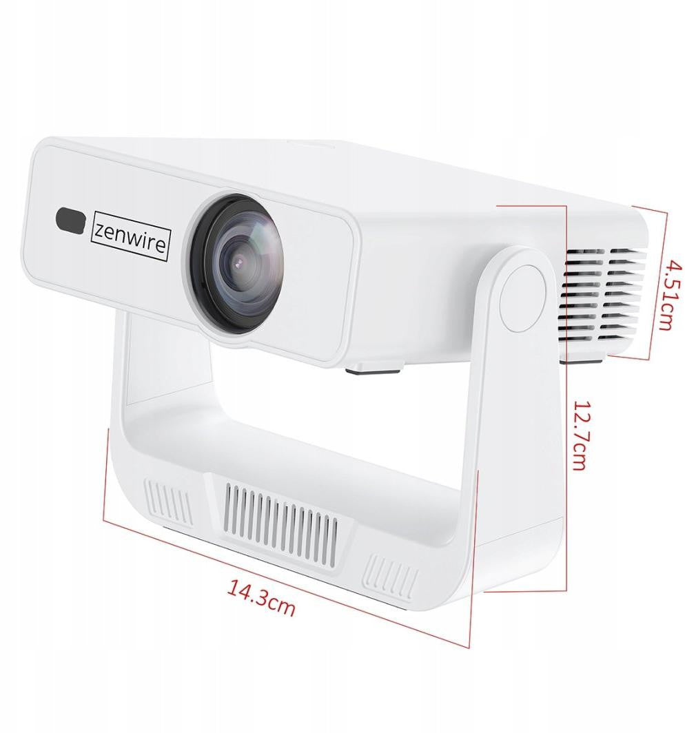 Mini Projektor Przenośny Rzutnik Android 14 WiFi 360 Full HD 4K do Telefonu Zenwire IMC260