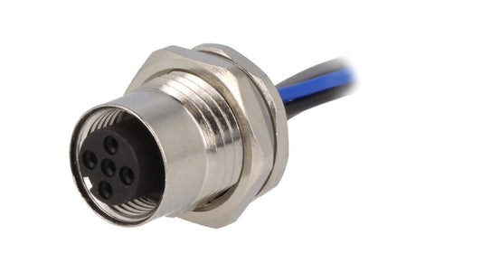 Złącze okrągłe M12 żeńskie proste 5-PIN 60V 0,2m T4171110005-001