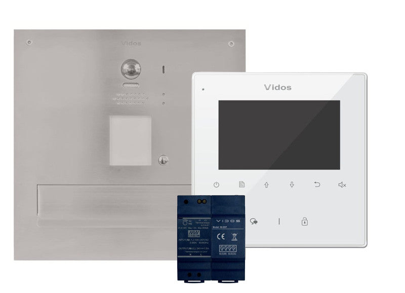Skrzynka na listy z wideodomofonem i monitorem VIDOS DUO S1201A-SKM/M1022W