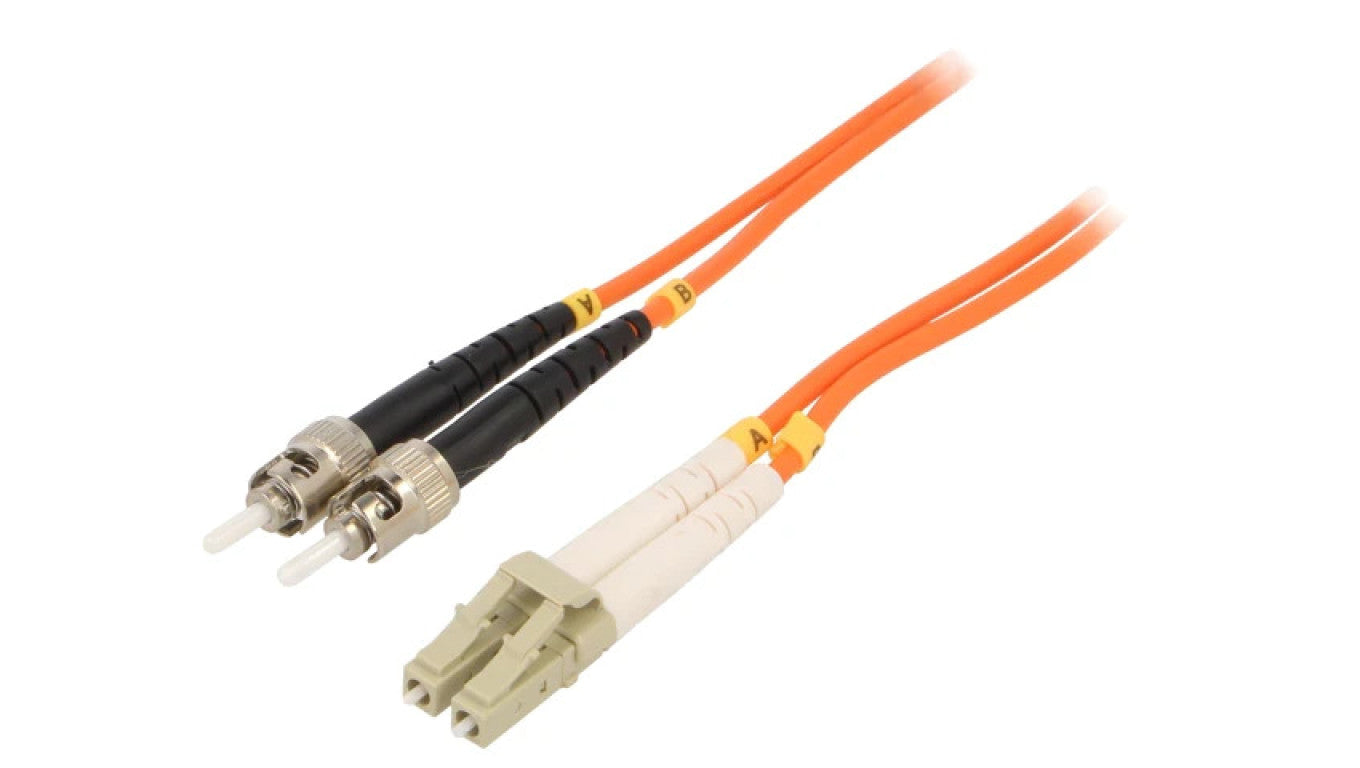 Patch cord światłowodowy OM2 LC/UPC,ST/UPC 5m pomarańczowy CFO-LCST-OM2-5M