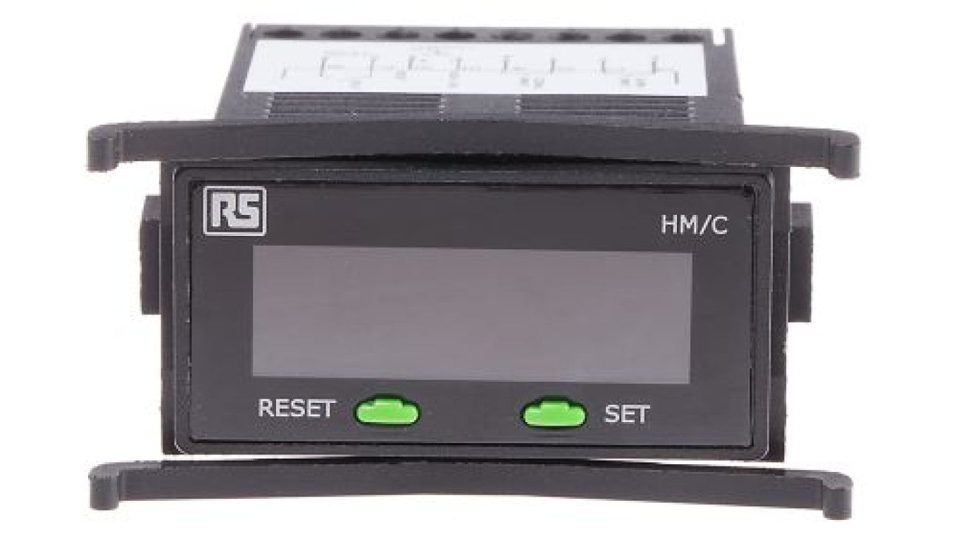 Licznik godzin, minut, sekund LCD 7-cyfrowy 85 → 265 V AC/DC RS PRO