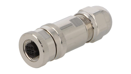 Złącze okrągłe M12 żeńskie proste ekranowane 5-PIN 60V PG9 T4110412051-000