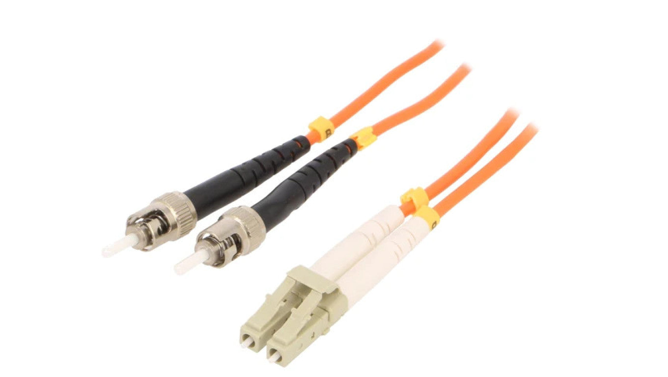 Patch cord światłowodowy OM2 LC/UPC,ST/UPC 10m pomarańczowy CFO-LCST-OM2-10M