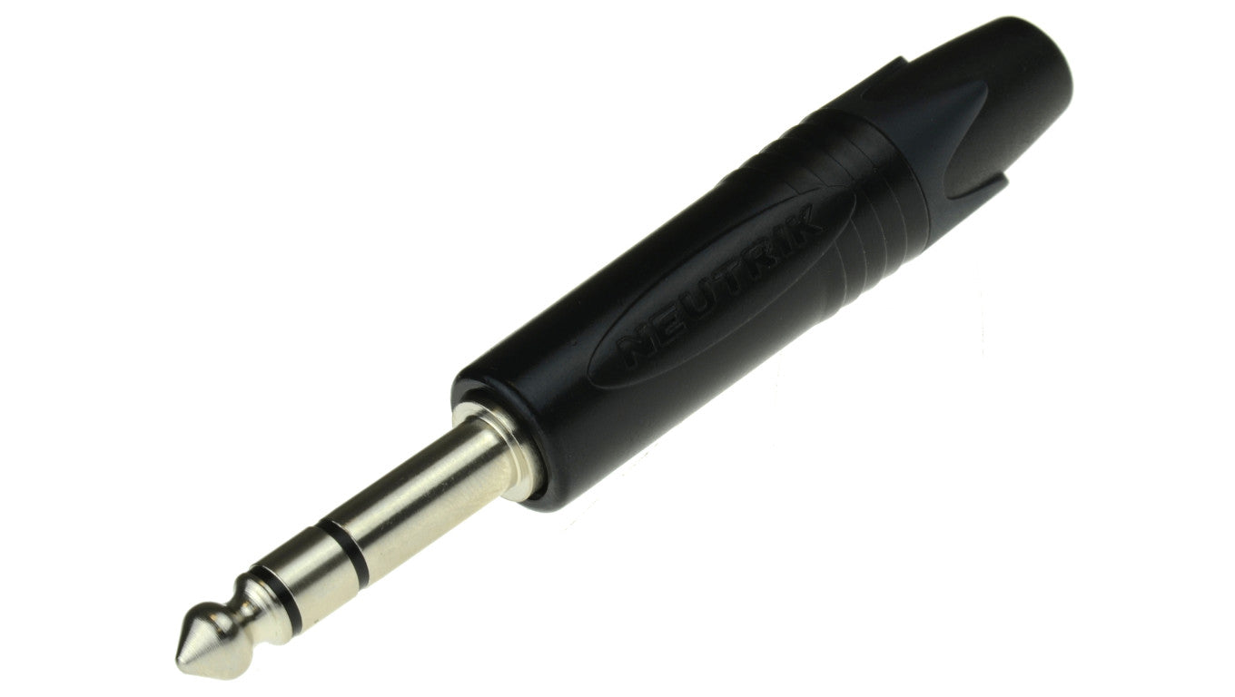 NEUTRIK Wtyk instrumentalny Jack 6,3mm Stereo na kabel do 7,0mm niklowany czarny NP3X-BAG