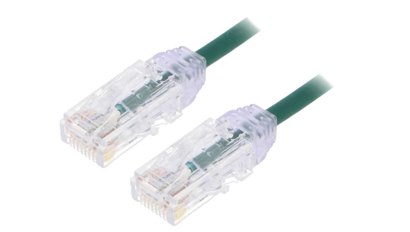 Patch cord TX6A-28™,U/UTP 6a drut Cu LSZH zielony 2m 28AWG UTP28X2MGR