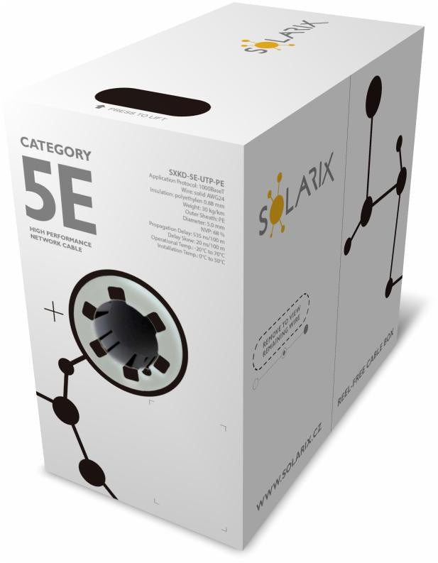 KABEL SKRĘTKA SOLARIX CAT.5E U/UTP UV Fca 305m SXKD-5E-UTP-PE