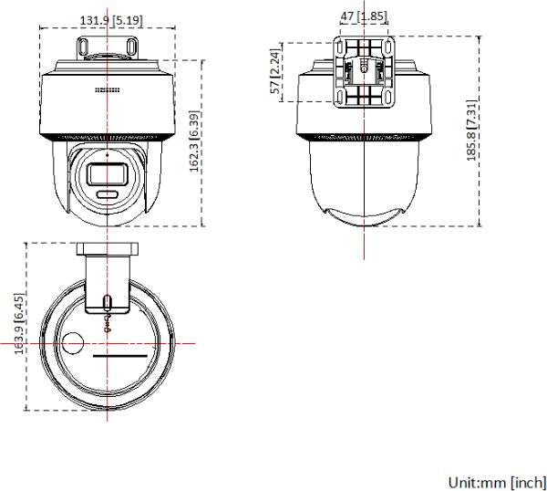 Kamera IP Hilook PTZ-N2C600M-DE(2.8mm)(O-STD) 6MP Smart Hybrid Light