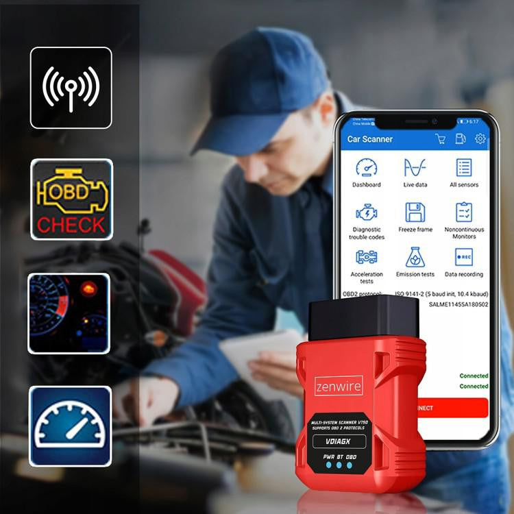 Interfejs Tester Skaner Diagnostyczny OBD2 ELM327 VDiagX V016 Zenwire