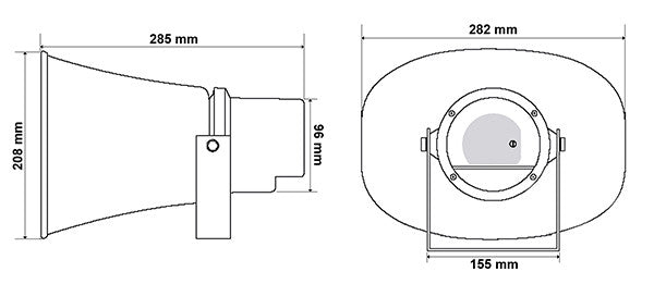 GŁOŚNIK TUBOWY HQM-ZT301 30W 100V BIAŁY
