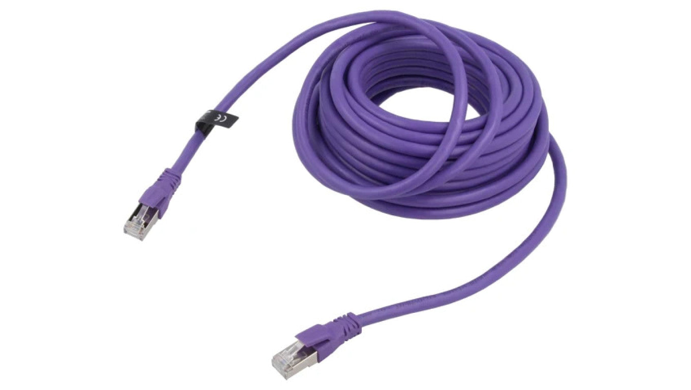Patch cord S/FTP 6a linka OFC PVC fioletowy 5m 26AWG IBMVJ