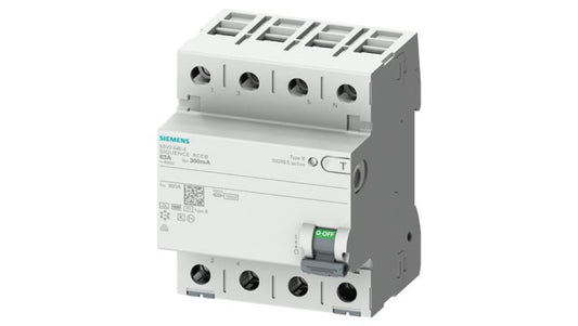 Wyłącznik różnicowoprądowy SENTRON 3+N-bieg. 25A 30mA Typ B 400V krótkozwłoczny 4mod 5SV3342-4