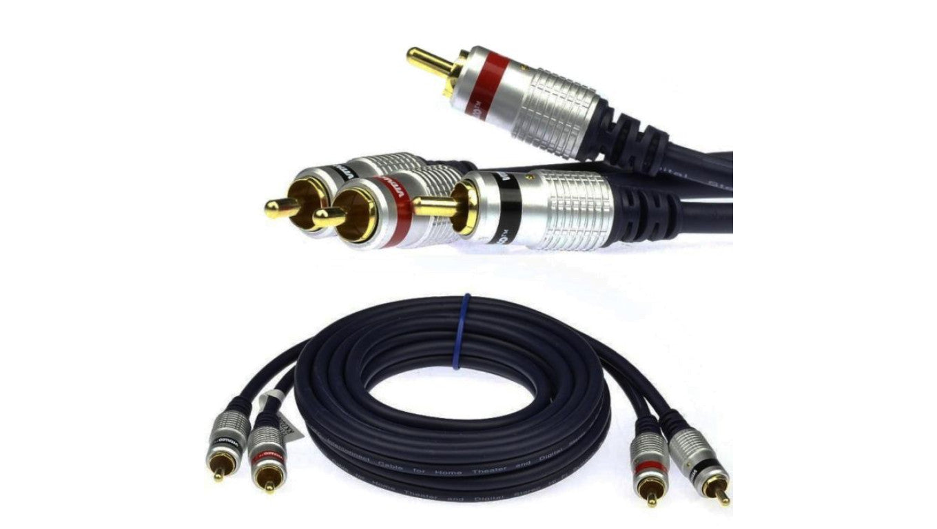 Kabel przyłącze 2xRCA Cinch / 2xRCA Cinch cyfrowy digital podwójnie formowane przewodniki RKD200 /5m/