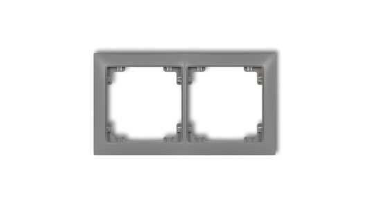 DECO Ramka uniwersalna podwójna z tworzywa DECO Soft szary mat 27DRSO-2