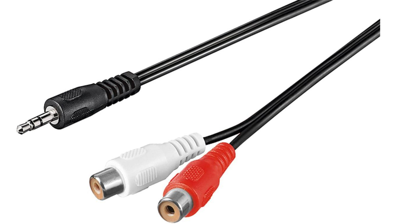 Kabel adaptera audio 3,5 mm, wtyk na gniazdo cinch stereo - Długość kabla 1.5 m