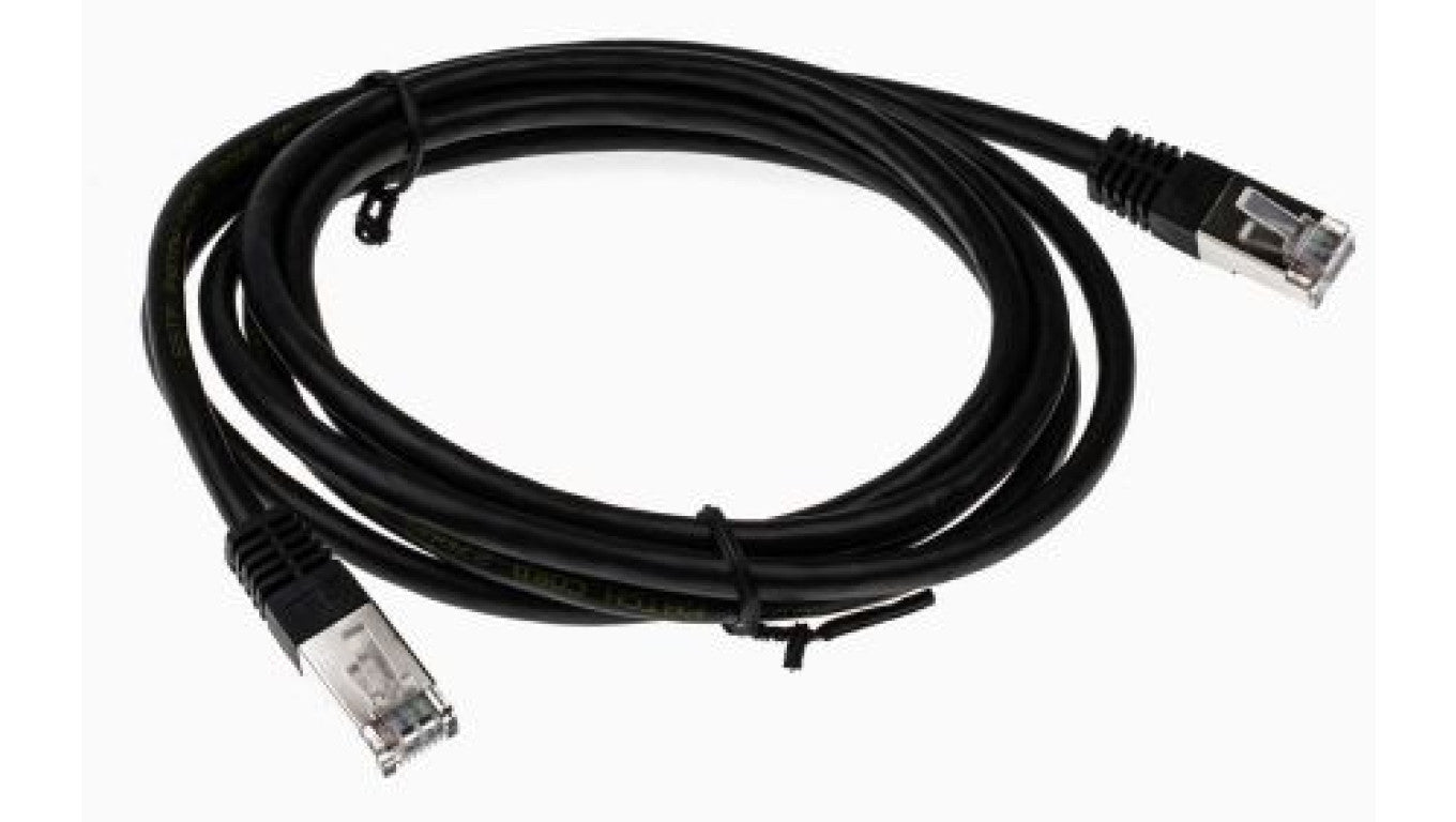 Kabel kategorii 6, Czarny, Wtyk RJ45/męski RJ45dł.: 2m, mat. koszulki: PVC