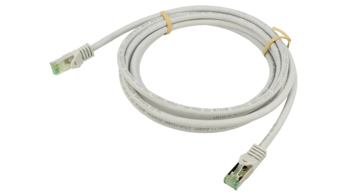 Patch cord S/FTP Cat 8.1 linka Cu LSZH szary 3m 26AWG 61117