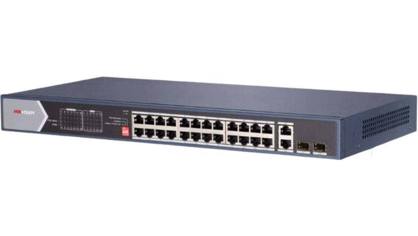 Switch PoE 24-portowy 1Gbps 2x SFP (niezarządzalny) DS-3E0528HP-E