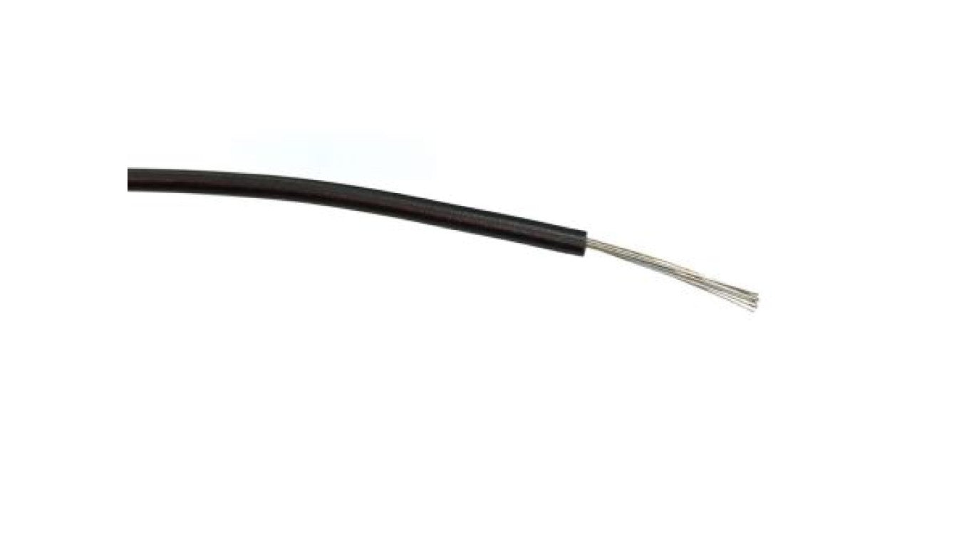 Przewód jednożyłowy linkowy, 0,5 mm², 16/0,2 mm, 20 AWG, PVC, 1 kV AC, Czarny, dł. 500m, RS PRO