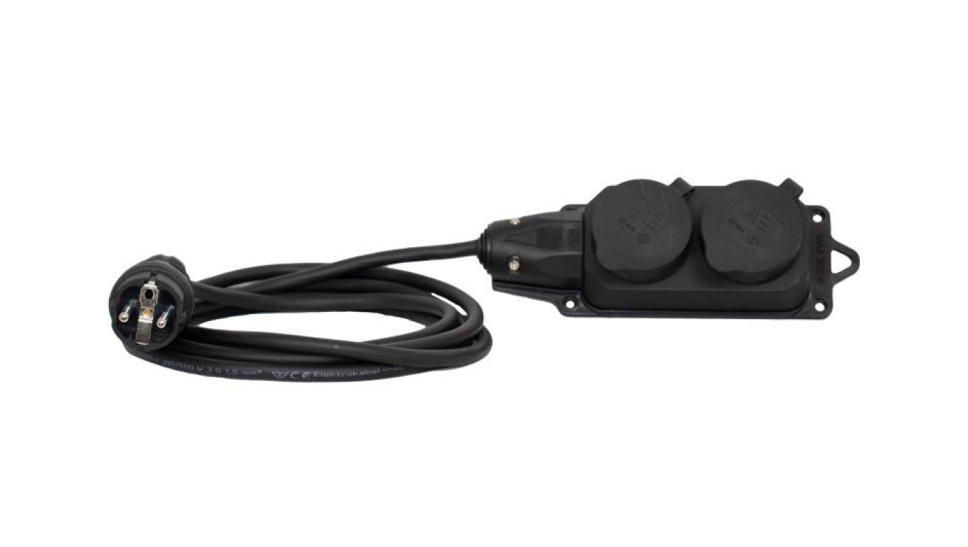 Przedłużacz listwowy gumowy 2x230V(2x2P+Z) OW (H05RR-F) 3x2,5-15m