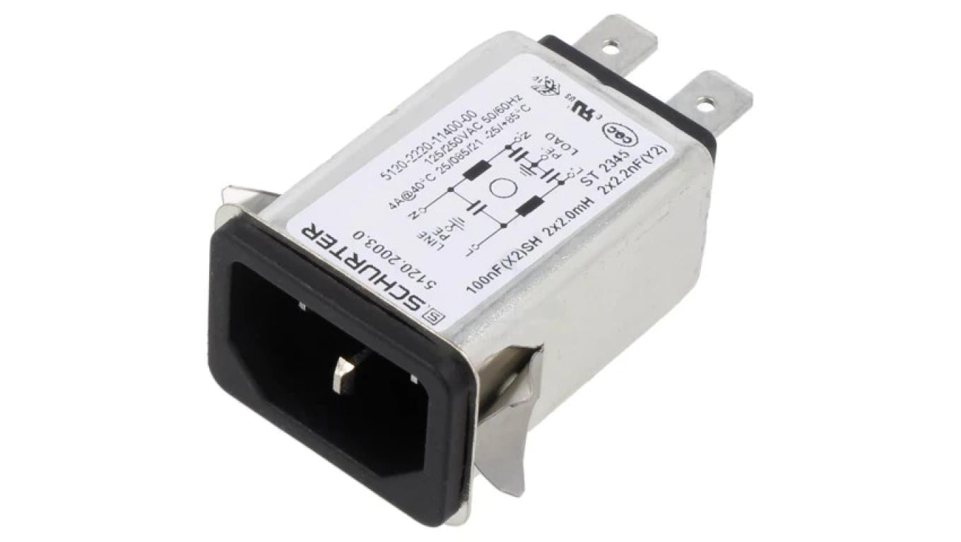 Złącze zasilające AC gniazdo męskie 4A 250VAC IEC 60320 5120 5120.2003.0