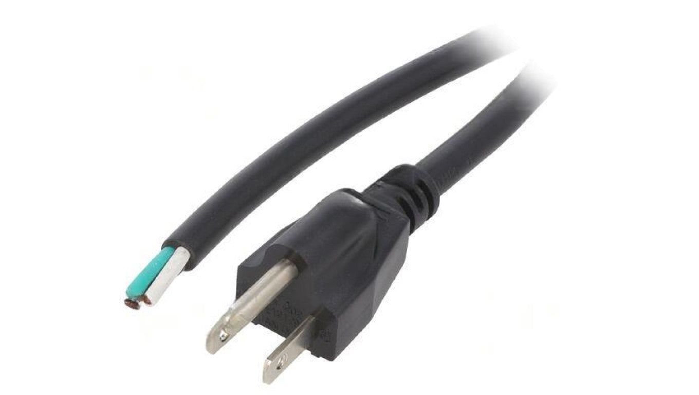 Kabel: 3x16AWG, NEMA 5-15 (B) wtyk, 1,5m LT202 3X16AWG 105E.C 1.5M BLK