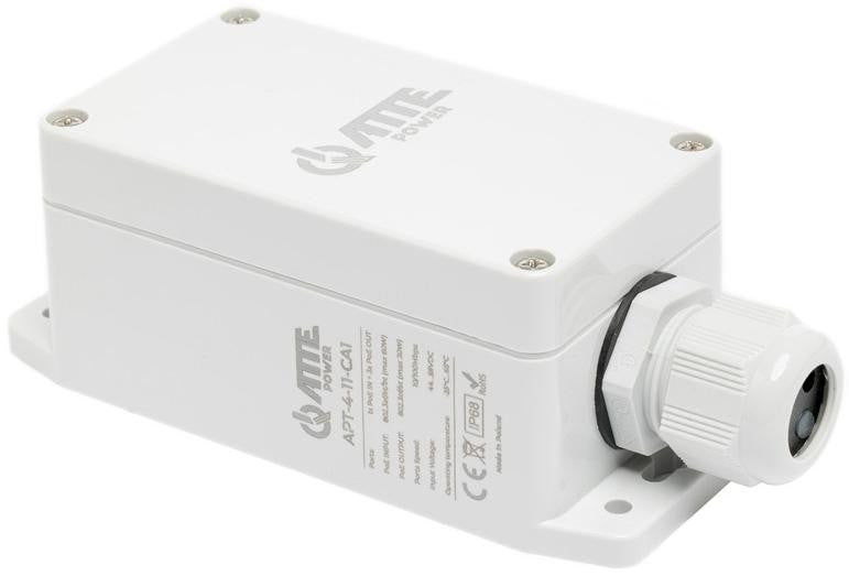 Switch PoE 4 portowy ATTE APT-4-11-CA1 + Extender w obudowie zewnętrznej IP68