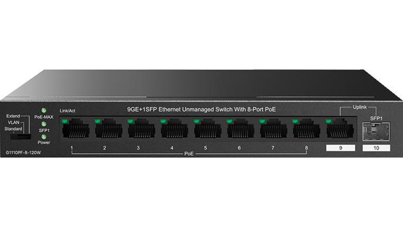 SWITCH POE TENDA TEG1110PF-8-120W