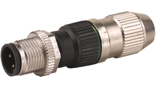 Wtyczka M12 męska prosta 4-polowa 0.25-0.5mm2 zaciski nożowe 7000-12481-0000000
