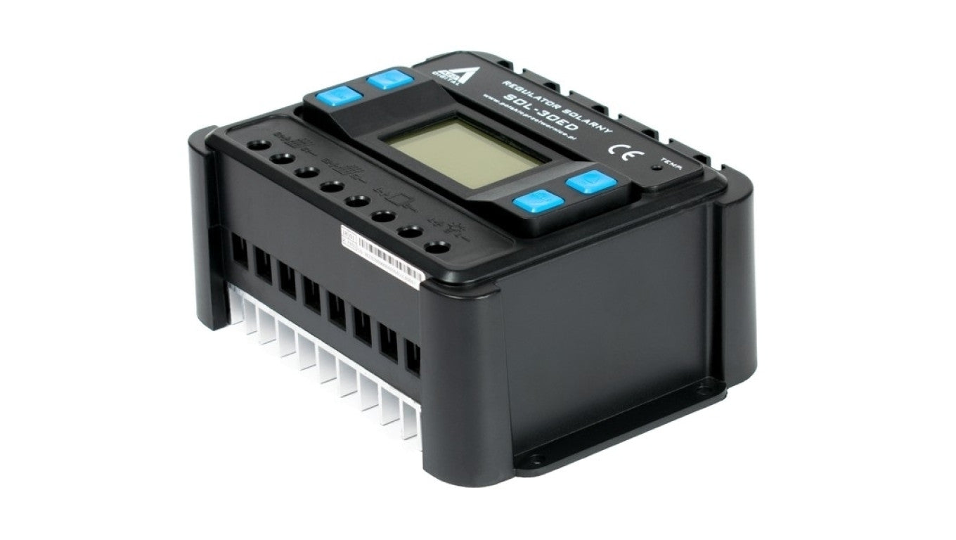 Solarny regulator ładowania PWM SOL-30ED 12/24 - 30A (wyświetlacz LCD)