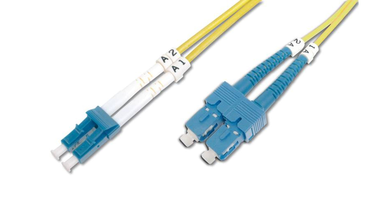 Patch cord światłowodowy LC/SC duplex SM 9/125 OS2 LSOH 2m DK-2932-02