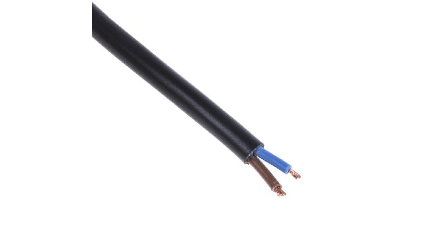 Sieciowy kabel zasilający 2 Core Polichlorek winylu PVC Sheath Czarny 5.9mm od , 300 V