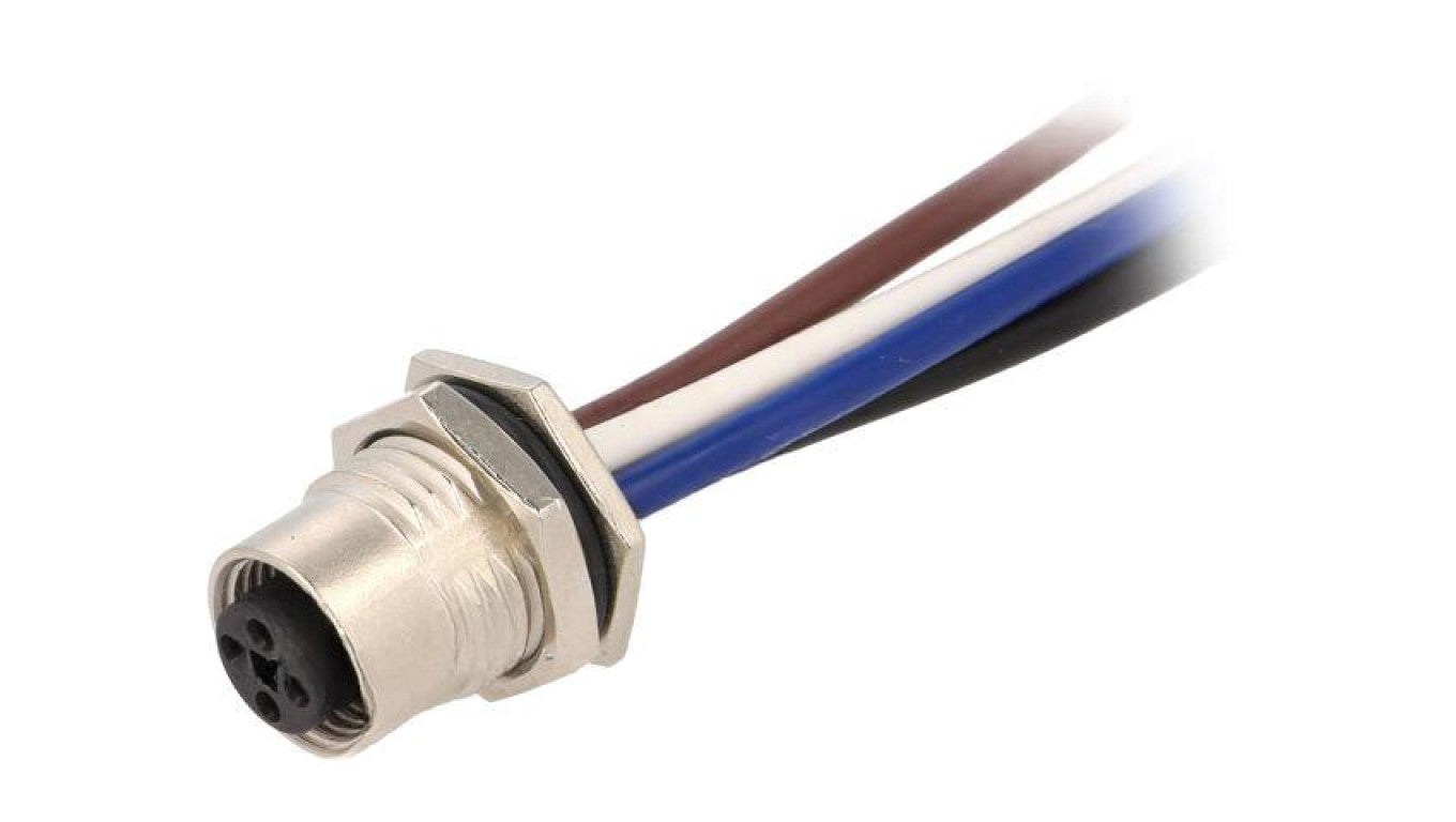 Złącze M12, żeńskie, PIN:4, gniazdo M12T-04PFFS-SF8B15