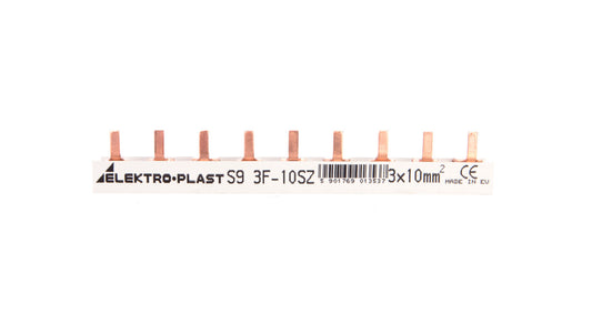 Szyna prądowa typu PIN 3P 10mm2 63A 9 pinów IZS10/3F/9 45.219