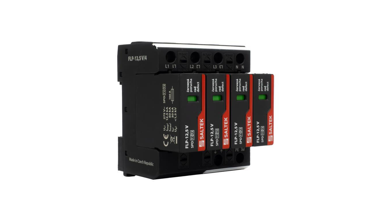 Ogranicznik przepięć typ 1 12.5kA FLP-12,5 V/4 do 350V DC szyna DIN ochronnik przepięciowy dla niskiego napięcia