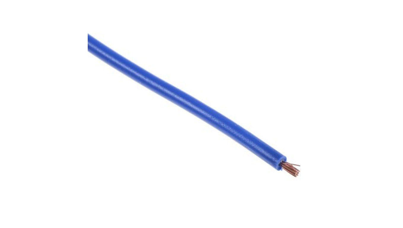 Przewód jednożyłowy linkowy, 2491X, 0,5 mm², 16/0,2 mm, 20 AWG, PVC, 500 V, Niebieski, dł. 100m, RS PRO