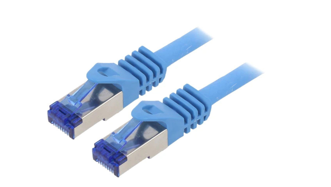 Patch cord S/FTP 6a linka Cu LSZH niebieski 3m 26AWG C6A066S