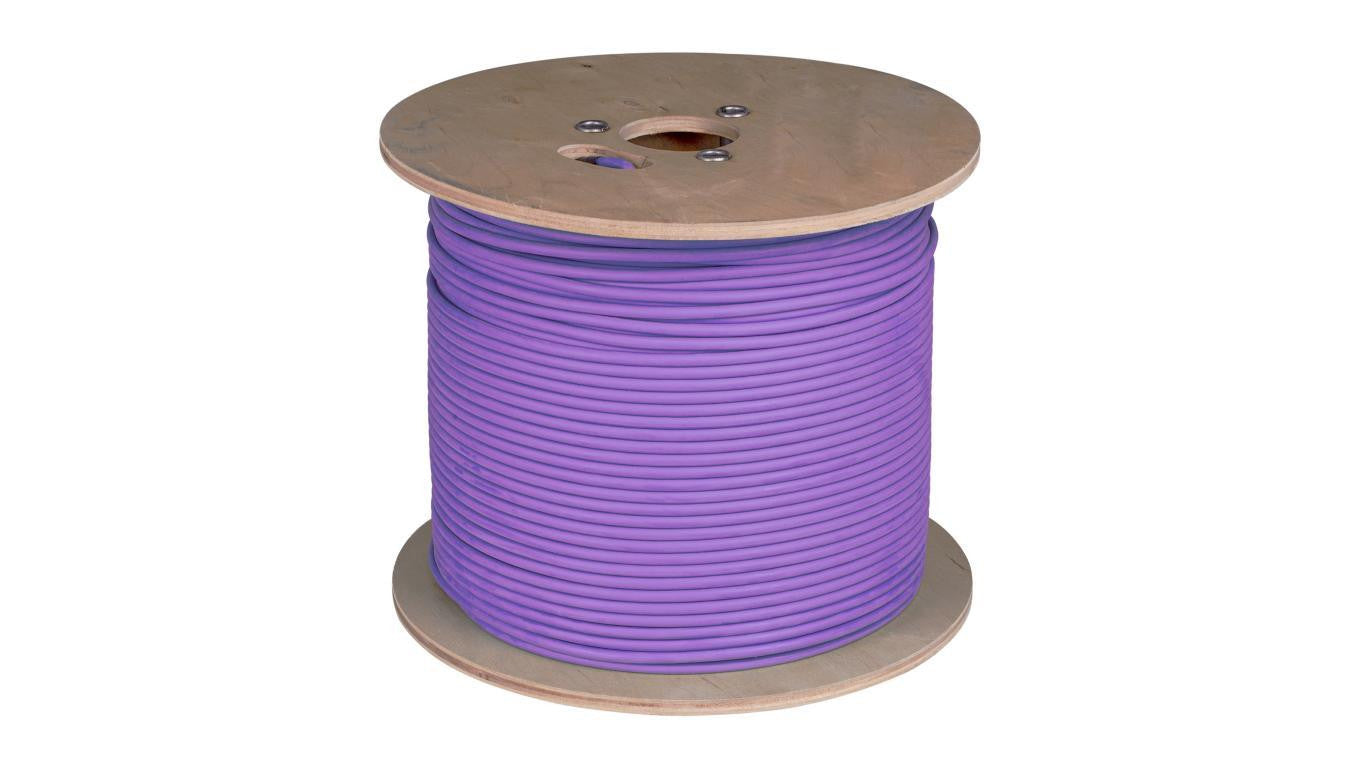 Kabel sieciowy U/FTP kat.6A skrętka 4x2x0,57mm wewnętrzny B2ca bezhalogenowy LSOH fioletowy Molex /500m/