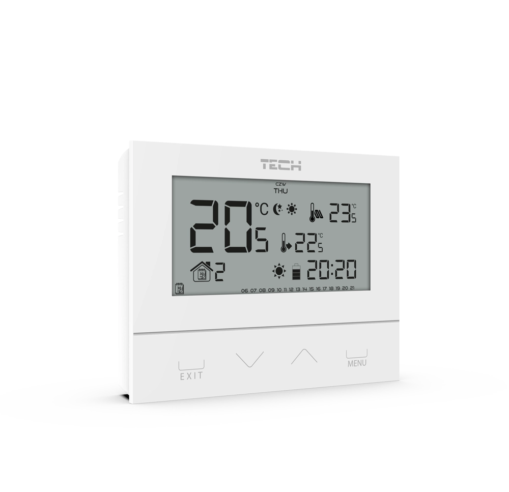 Demo Przewodowy  dwustanowy regulator pokojowy biały ST-292v3 Tech sterowniki