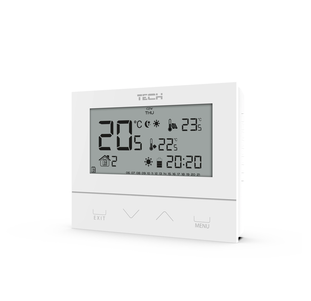 Demo Przewodowy  dwustanowy regulator pokojowy biały ST-292v3 Tech sterowniki
