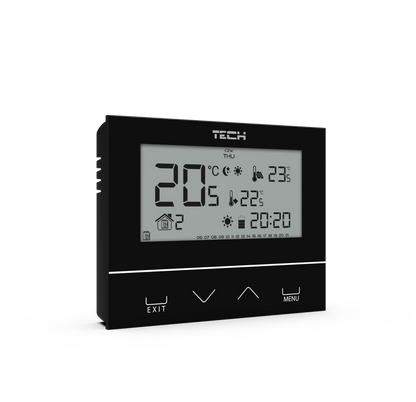Demo Przewodowy  dwustanowy regulator pokojowy czarny ST-292v3 Tech sterowniki