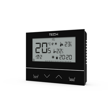 Demo Przewodowy  dwustanowy regulator pokojowy czarny ST-292v3 Tech sterowniki