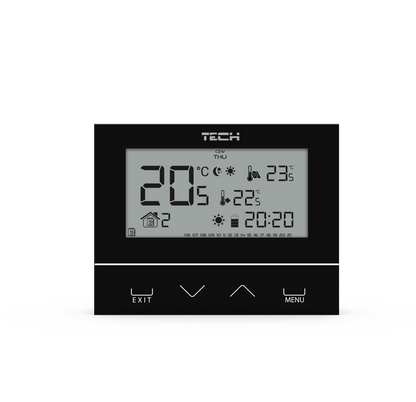 Demo Przewodowy  dwustanowy regulator pokojowy czarny ST-292v3 Tech sterowniki