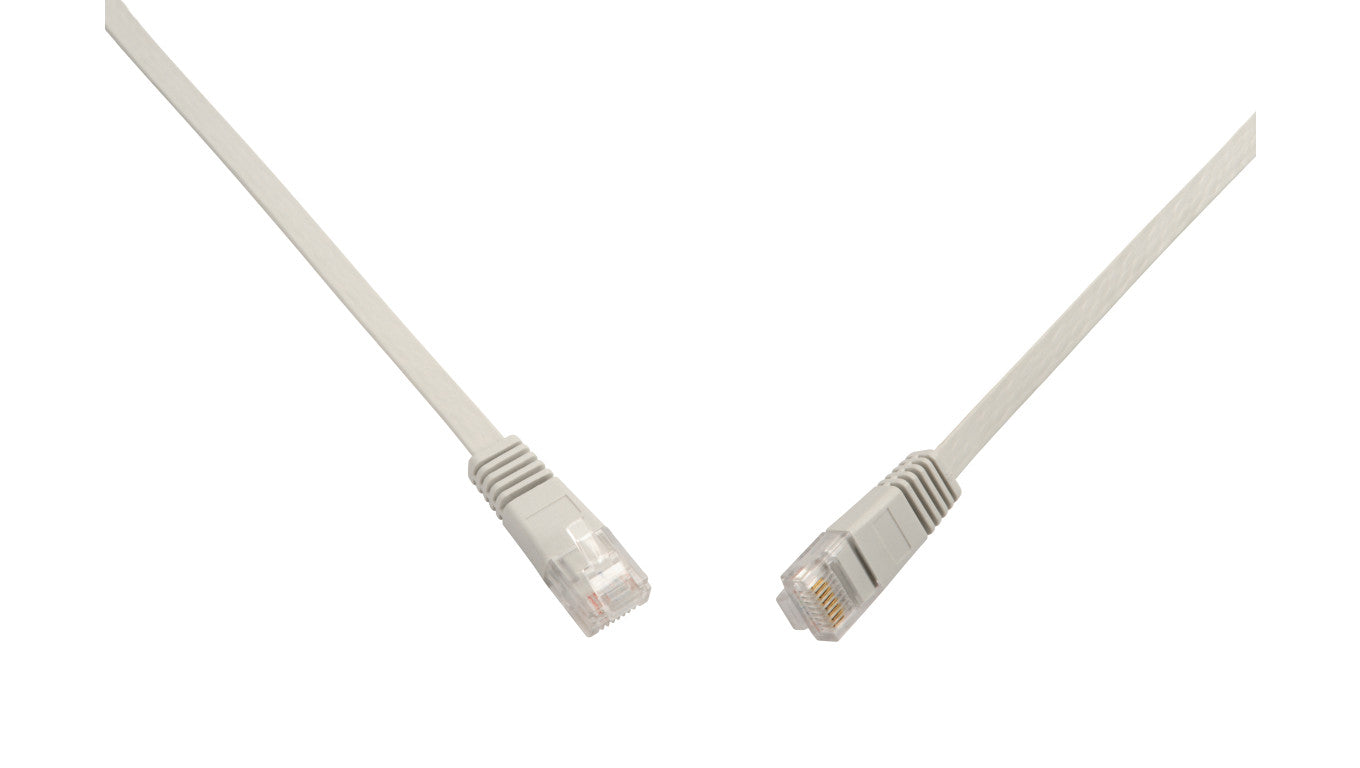 Patchcord płaski CAT5E UTP LSOH 1m szary non-snag-proof C5E-111GY-1MB